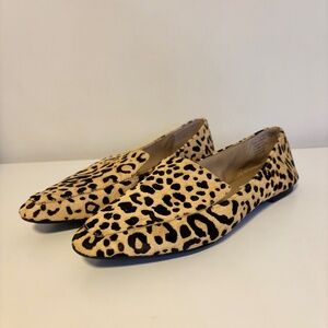 Steve Madden Gemmy Pointed Toe Loafers Flats Cheetah Leopard Print Womens 8.5
